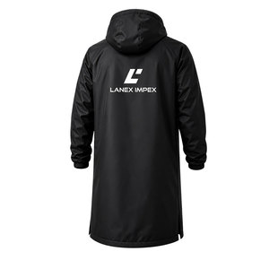 Veste parka de bain imperméable personnalisée avec capuche, doublure en micro polaire, séchage rapide, coupe-vent, longue robe de change pour la natation et les activités de plein air - Product Image 3