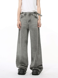 High Street Baggy <b>Jeans</b> Loose Wide Cut Premium Denim Fabric Contemporary Urban Fashion Custom Logo Manufacturing Baggy <b>Jeans</b> - Product Image 2