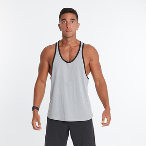 Men Custom Color Racerback <b>Stringer</b> Tank Top Gym Workout Bodybuilding Training Sleeveless Fitness <b>Vest</b> Tank Top For Men - Product Image 5