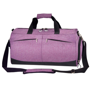 Sac de sport unisexe en tissu Oxford violet, forme rectangulaire, fermeture à glissière, plusieurs compartiments, grande capacité 20-36L, pour entraînement et voyage - Product Image 1