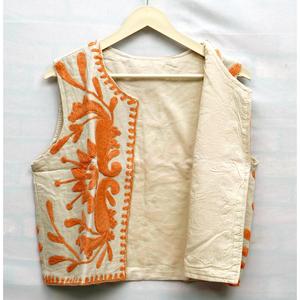 Chaleco sin Mangas con Bordado Floral Boho para Mujer, Estilo Prairie Chic, Cuello en V, Algodón Ecológico, Secado Rápido, Transpirable, Chaqueta de Verano - Product Image 2