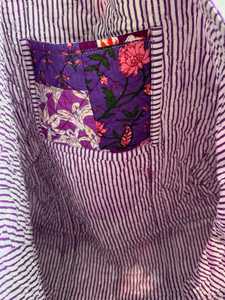 Quilted Cotton Tote Bag Patchwork Floral Shoulder Handbag Zipper Closure Large Capacity for Shopping Travel gift for her - Product Image 6
