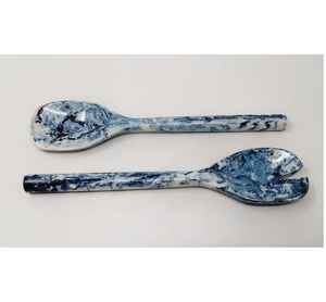 Ustensile à salade en résine de style chinois, cuillère à salade moderne faite à la main, écologique, compatible lave-vaisselle, de haute qualité, qualité export - Product Image 6