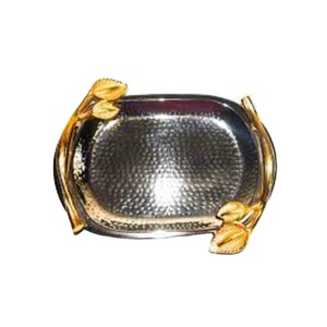 Greatest Quality Metal Tray With Gold Handle Unique Design Coffee <b>Table</b> Tray For <b>Wedding</b> And Dinner <b>Table</b> <b>Top</b> Food Serving Tray - Product Image 1