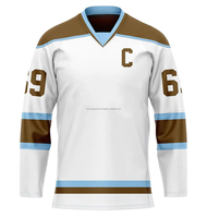 Combinaison d'entraînement de hockey sur glace Mammoth de haute qualité, maillot personnalisé avec broderie feuille d'érable, respirant, 100% polyester, unisexe adulte