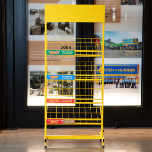 Étagère de présentation de collations à un seul niveau ADONG |   Impression de logo sur support métallique avec revêtement en poudre |   Supermarché indépendant à service rapide - Product Image 2