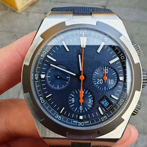 Reloj de Hombre Mecánico Automático con Cronógrafo Deportivo y de Negocios, Correa de Lona, Esfera Azul Lujosa, Artesanía Heredada - Product Image 1