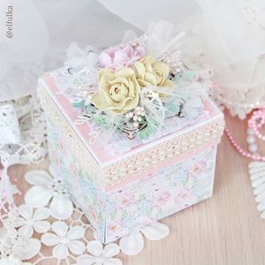 Pearl Decorative <b>Keepsake</b> <b>Box</b> Handmade Rose Gift <b>Box</b> Vintage Floral Storage <b>Box</b> Elegant Trinket Organizer <b>Box</b> - Product Image 1