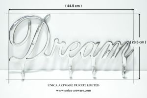 High Quality Dream Word <b>Wall</b> <b>Hook</b> Decorative Aluminum <b>Key</b> Holder for Entryway & Bedroom Available for Bulk Quantity - Product Image 5