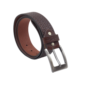 Cinturón de Cuero Vacuno de Alta Calidad para Hombre, Reversible, Trenzado a Mano, Cuero Suave, Longitud Ajustable, Hebilla de Acero Ecológica al Mejor Precio - Product Image 1