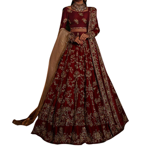 <b>Top</b> Selling Lace Embroidered Fabric Embroidery Bridal <b>Wedding</b> Dress | Evening Party <b>Wedding</b> Dress in Reasonable Price - Product Image 1