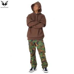 Sudadera con Capucha de Doble Capa Color Marrón Sólido, Sudadera con Capucha Gruesa de Forro Polar Cálido para Invierno, Sudadera con Capucha Unisex de Moda Urbana - Product Image 2