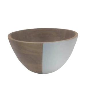 Bol à légumes en bois d'acacia de bonne qualité avec cuillère, idéal pour la cuisine et l'hôtellerie, exporté d'Inde – Bols de cuisson en bois - Product Image 3