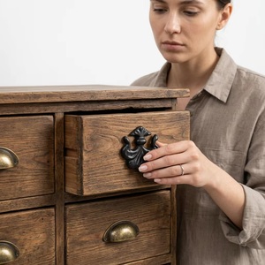 Matte <b>Black</b> Cast Iron Rooster Cabinet <b>Knob</b> Novelty Shape Traditional Design for Kitchen Drawer Handle - Product Image 4