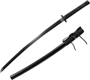 Espada Samurai Negra con Funda, Diseño Tradicional, Hoja de Metal, Estilo Auténtico - Product Image 1