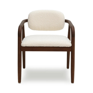 Midcentury Modern <b>Upholstered</b> Dining <b>Chair</b> With Wood Legs And Wool Cushion For Home Or Commercial Use - Product Image 6