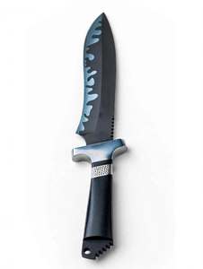 Couteau utilitaire large artisanal en acier à haute teneur en carbone avec manche en corne et garde-poignée en acier, outil de travail manuel - Product Image 2