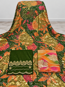 Tissu Fransawi Dirac de qualité supérieure orné de motifs pour les robes de mariée somaliennes, les tenues de mariage traditionnelles et les robes pour occasions spéciales - Product Image 3
