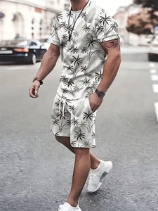 Summer Fashion T Shirt <b>Shorts</b> <b>Set</b> High Temperament Street <b>Men's</b> <b>Mens</b> 3D <b>Short</b> Sleeve Loose <b>Top</b> Breathable Knitted Fabric - Product Image 6