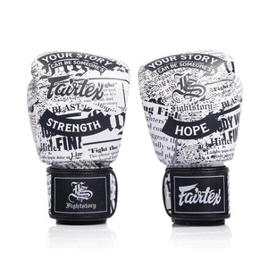 ถุงมือชกมวยไทย Fairtex หนังวัวแท้คุณภาพพรีเมียม ระบายอากาศได้ดี สีดำ ปิดแบบรัดข้อมือ  รับสกรีนโลโก้ สำหรับฝึกซ้อมคิกบ็อกซิ่ง - Product Image 2