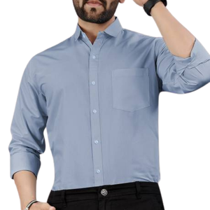 Chemises de bureau pour hommes, col mandarin, coton Oxford, slim, rayées, manches longues, chemise de travail printemps, OEM - Product Image 5