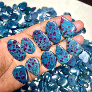 Natural Blue Kyanite Loose Gemstone Cabochon Polished Mix Shape All Size <b>Crystal</b> Cabochon For Jewellery Pendant Making Gemstone - Product Image 1