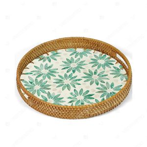 Trend-Driven Design Food Dining Rattan Trays Decor Capiz Shell Tray <b>Kitchen</b> <b>Pantry</b> Holder - Product Image 2