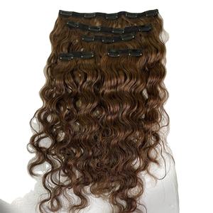 Lagee — Extensions de cheveux humains vierges à Double Drawn, 100% de densité, kit d'extension de cheveux humains vierges vierges humains de haute qualité avec Clip - Product Image 1