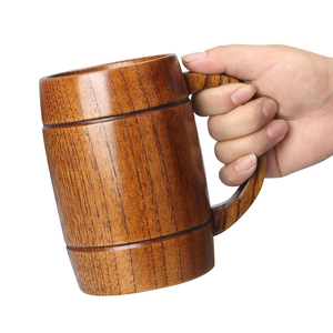 Simple 18 oz <b>Large</b> Wooden Coffee <b>Mug</b> Handmade Eco-Friendly Dishwasher Safe Customized Stein for Men Women - Product Image 1