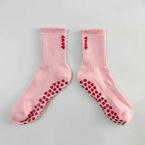 Calcetines de Pilates con Logotipo Personalizado para Mujer, Material Personalizado, Antideslizantes, Calcetines de Yoga y Barre, Tejido de Algodón, Antideslizantes para Estudios - Product Image 2