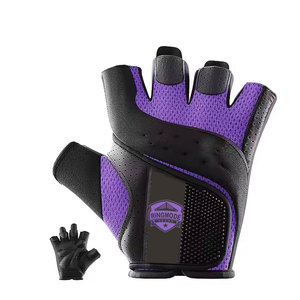 Wholesale Price Half Finger Leather Gym <b>Weight</b> Lifting Workout <b>Gloves</b> with Customized Logo - Product Image 1