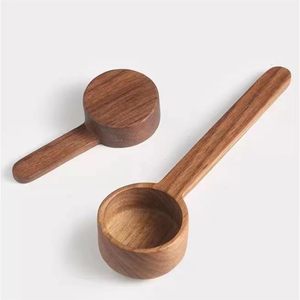 Acacia Wood Kitchen Measuring Spoon <b>Set</b> 2 Pcs Scoop Spice Measure Tools for Tea Coffee Sugar <b>pot</b> - Product Image 5