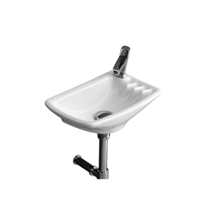Robinet mural rectangulaire chromé KENZO pour lavabo 12L, montage monotrou, design minimaliste, lavabo de salle de bain, garantie 5 ans, certifié NSF - Product Image 1