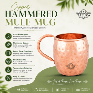 Hot Selling Hammered Copper Moscow Mule Mug 16 oz Handmade Pure Copper Cocktail Mug For Beer Cocktails Whiskey & Gifts - Product Image 4