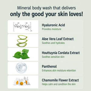 Gel Douche Minéral Dr.Deep Nettoyant Doux Hydratant Apaisant Soin Peaux Sensibles Équilibre Naturel de l'Hydratation - Product Image 4