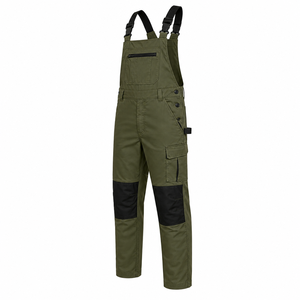 Custom Logo <b>Mens</b> Workwear Bib <b>Overall</b> Zippered Chest Pocket Cargo Leg Pockets Reinforced Knee Panels Safety Gear Bib <b>Overall</b> - Product Image 5