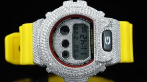 Reloj de Lujo para Hombre, de Acero Inoxidable, Analógico, con Pedrería, Amarillo, Resistente a Impactos, con Retroiluminación LED y Alarma, para Uso Diario - Product Image 1