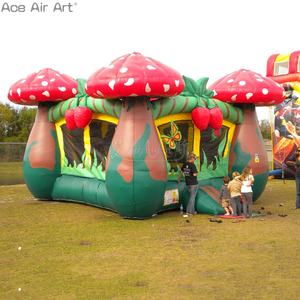 Château gonflable en PVC personnalisé en forme de champignon, trampoline/sauterie, divertissement intérieur/extérieur, lit de saut avec auvent - Product Image 2