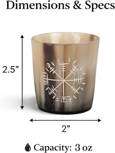 Verres à shot en corne de viking Telover Enterprises, faits à la main, en corne de bœuf naturelle, style rustique américain, pour whisky - Product Image 2
