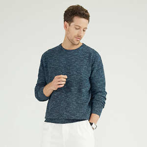 เสื้อสเวตเตอร์ไหมพรมผสมอะคริลิคทรงกลมคอ สำหรับผู้ชาย ฤดูหนาว ผลิตตามสั่ง OEM ผลิตในจีน - Product Image 3