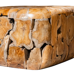 Mesa de Centro de Madera Rústica Hecha a Mano de Lujo ARTERRA, Diseño de Raíz de Teca Natural, Mueble Moderno para Sala de Estar, No Plegable - Product Image 4