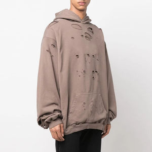 Nouveau sweat-shirt streetwear pour homme, col cheminée, en polaire, imprimé effet vieilli sur toute la surface, chaud pour l'automne, tendance mode - Product Image 6