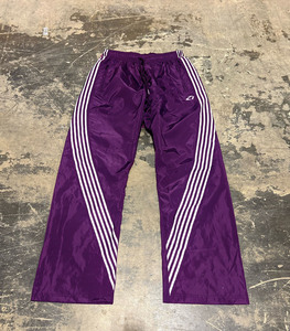 White Stripe Canvas Track Pants Men Lightweight Breathable Eco-Friendly Quick Dry Loose Fit <b>Drawstring</b> Closure Casual <b>Trousers</b> - Product Image 3