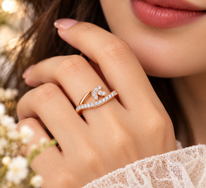 14k Solid Rose Gold IGI Certified Classic Diamond Engagement <b>Ring</b> Women's Romantic <b>Split</b> Shank Round Brilliant Cut Band Jewelry - Product Image 2