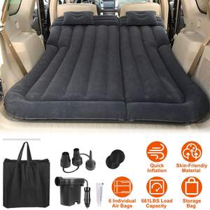 Matelas gonflable pour SUV avec coussin de camping épaissi en PVC floqué, pour tente de toit de voiture, maison, voiture, pompe à air et sac de rangement - Product Image 6