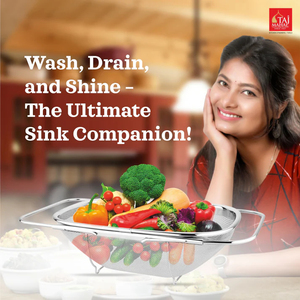 New Arrival SS <b>Sink</b> <b>Basket</b> With Mesh Reinforcement Protector Fruit Vegetable Strainer <b>Basket</b> Oval Mesh Colander - Product Image 2