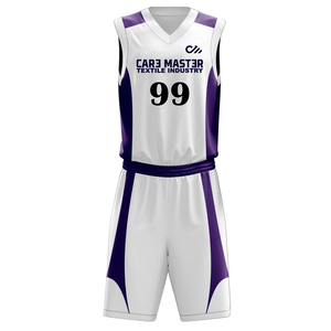 ชุดบาสเก็ตบอลพิมพ์ลายแบบซับลิเมชั่นคุณภาพสูง โพลีเอสเตอร์ 100% ไซส์ใหญ่ พร้อมคุณสมบัติระบายอากาศและให้ความอบอุ่น  รับสกรีนโลโก้ตามต้องการ - Product Image 1