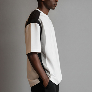 T-shirt personnalisé OEM/ODM 100 % coton 180 g à col ras du cou, coupe ample, épaules tombantes, style hip-hop, séchage rapide, respirant, pour homme, idéal pour la gym - Product Image 5