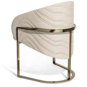 Silla de Comedor de Diseño Moderno Europeo, Estructura de Acero Dorado para Hotel y Restaurante, Silla de Comedor Clásica Nórdica - Product Image 3
