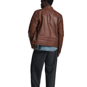 <b>Men</b> Sheepskin Leather Bomber Jacket Lightweight Breathable Lining Casual Fit Multiple Colors OEM Bulk Order Ready - Product Image 4